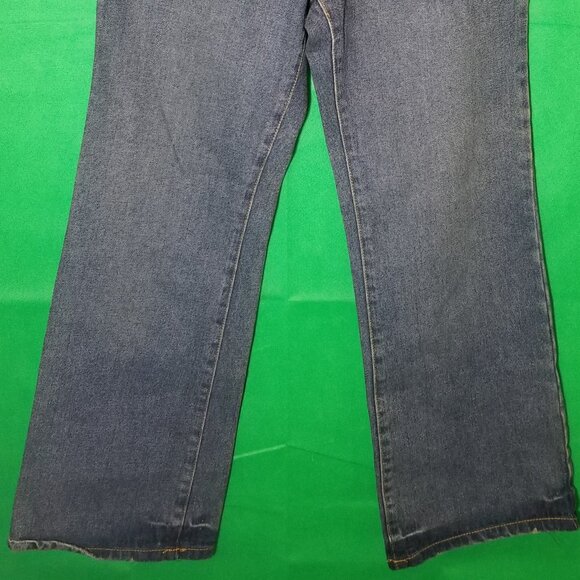 OP Jeans Youth 18 Bootcut Blue Baggy Fit Denim Wide Leg Skater Y2K Retro Vintage - Picture 4 of 9
